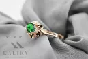 Emerald Original Vintage 14K Rose Gold Ring Vintage Jewlery vrc004r